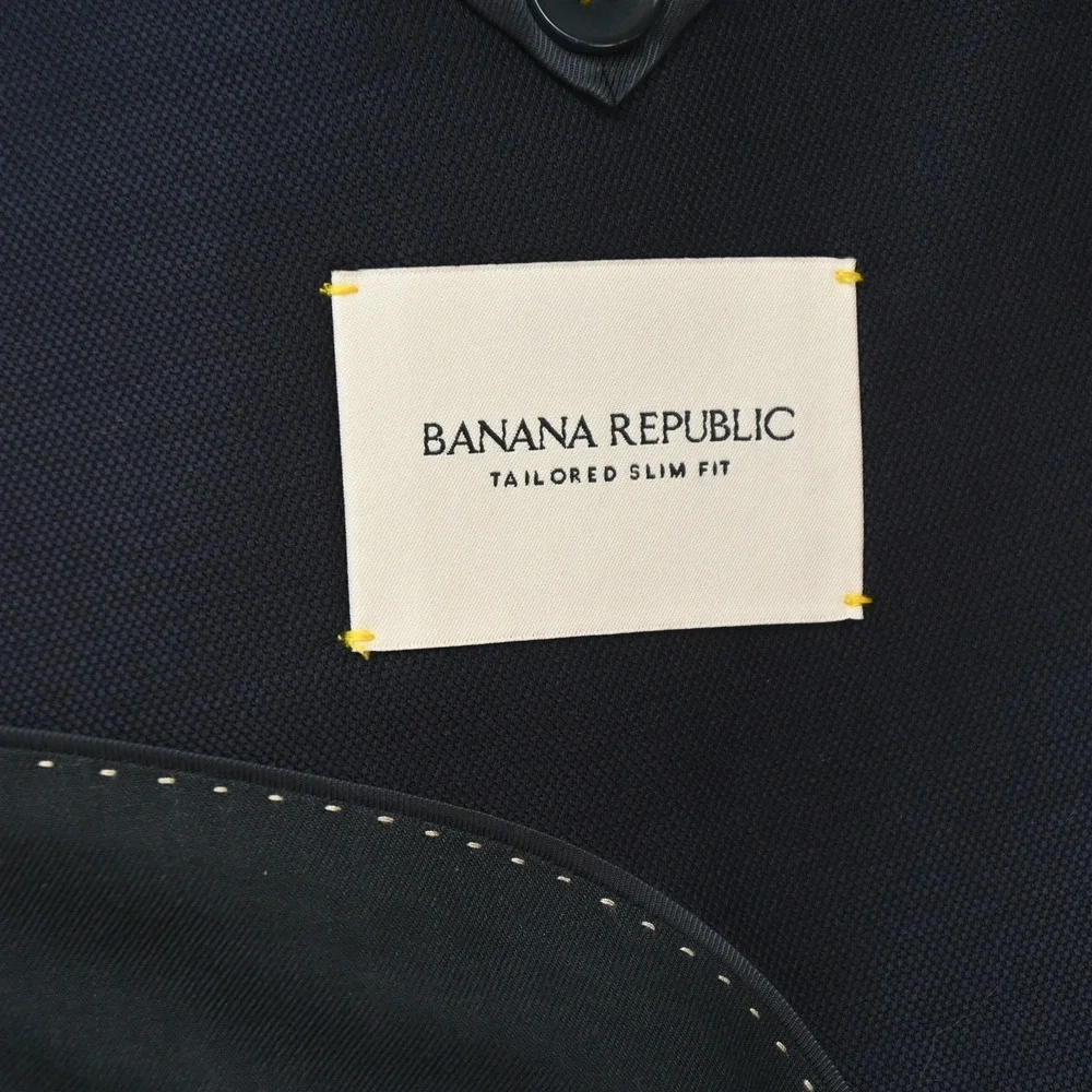 Banana Republic 44R 40x30 Navy Blue Reda Flexo Soft Shoulder Slim 809131 Suit